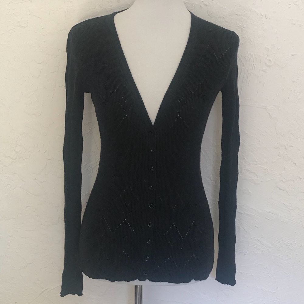 Kier + j black cardigan. Size small.